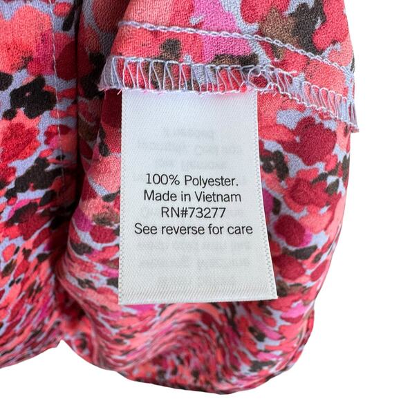 Nine West Pink Speckled Spaghetti Strap Lightweight Tank Blouse Size L - Picture 4 of 4